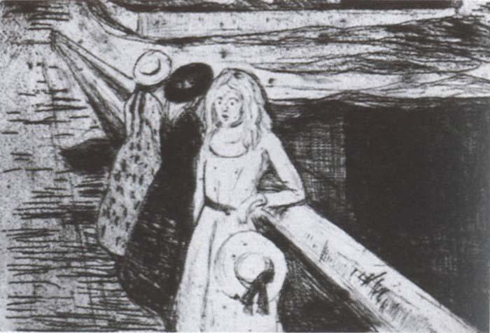 Edvard Munch Girls on the bridge